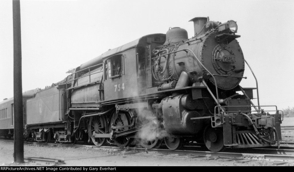 CNJ 4-6-0C #754 - Central RR of New Jersey